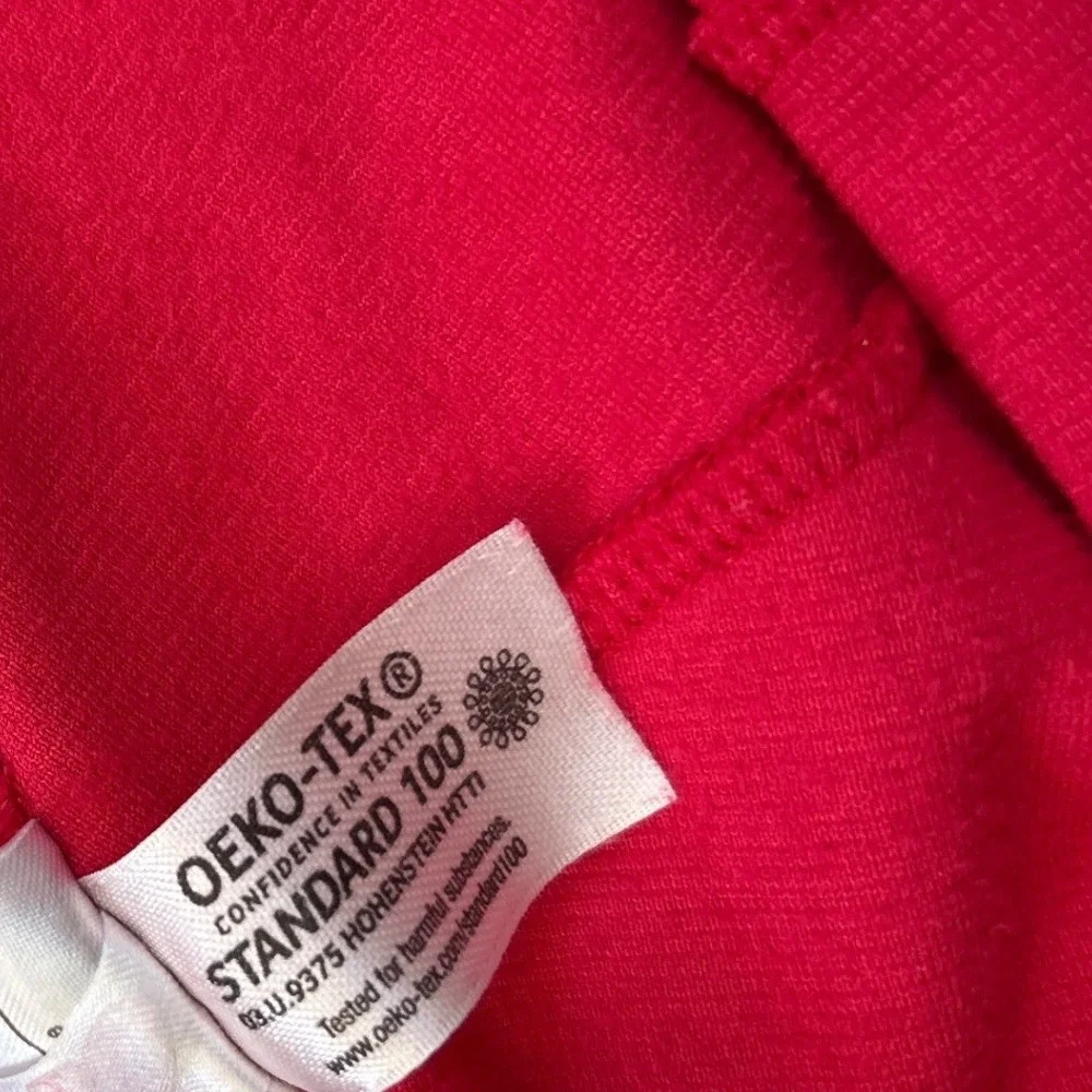 Hanna‎ Andersson Red Velour Corduroy Ribbed Leggings Kids 150cm USA 12 OEKO-TEX